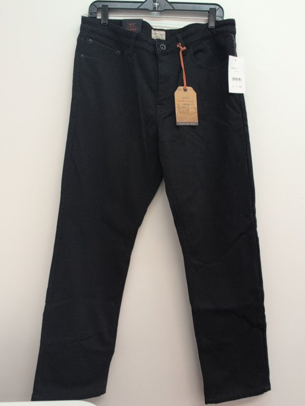 Weatherproof Vintage Men's Comfort Stretch Fleece Lined Jeans 34x30 Jet Black
